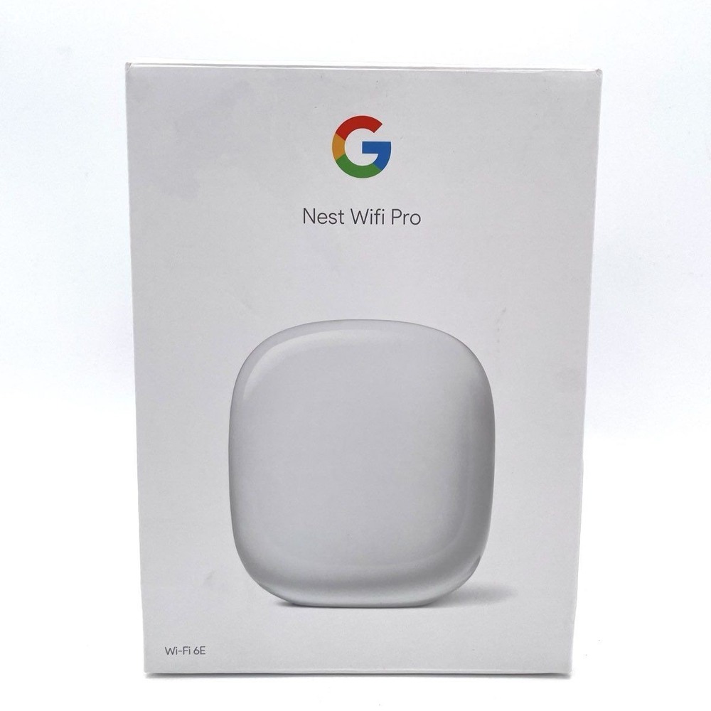 Google Nest Wifi Pro Wi-Fi 6E Mesh Router Tri-Band 5.4 Gbps White Tested Working